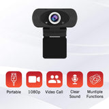 1080p Full HD Webcam with Microphone, USB Plug & Play Camera for Video Calling, Video Conference, Online Teaching, Business Meeting